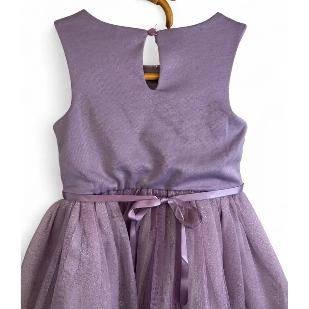 Zunie Lavender and Gold Sequin Pattern Formal Kids Dress size 5